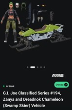 G.I. Joe Classified Series 194 Zanya & Dreadnok Chameleon Swamp Skier Vehicle