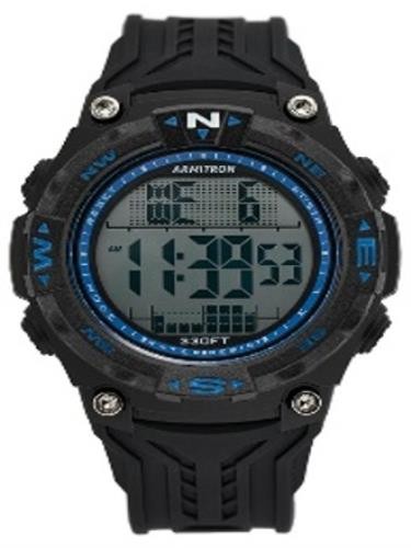 Armitron Unisex 40/8459BBKWM Digital Black Resin Strap Chronograph Alarm Watch