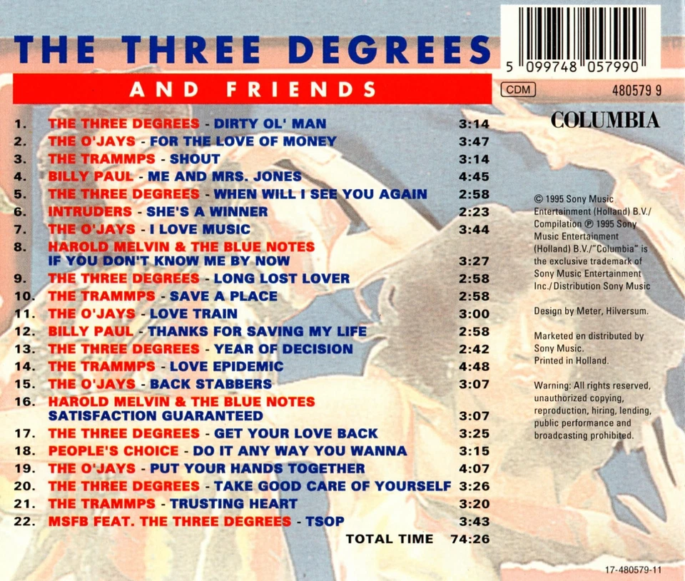 The Three Degrees And Friends (Compilation 2 CD-Album Columbia 480579 9) 1995 - Bild 2 von 3