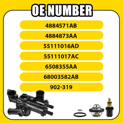 Engine Coolant Thermostat Housing For Chrysler 11-2014 200 07-17 Jeep Patriot H - Foto 3 di 11