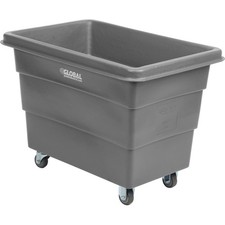 8 Bushel Plastic Bulk Box Truck Direct Mount Base Gray 33-3/10"L x 24-3/5"W x