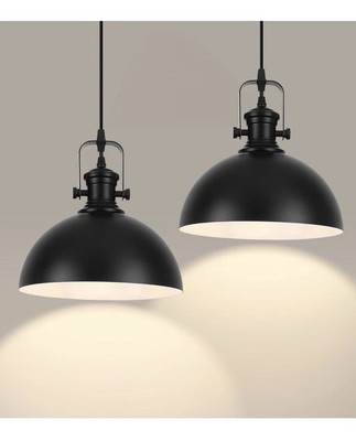 Farmhouse Pendant Lights, Industrial Pendant Light. GOLD INSIDE. NEW Open Box