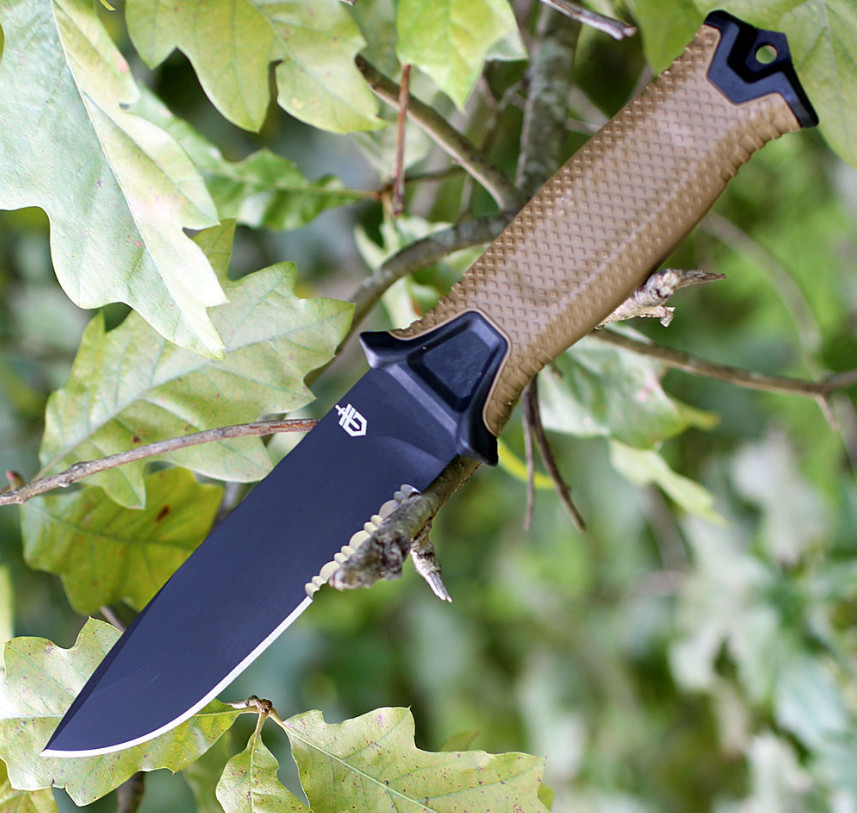 Gerber StrongArm Tactical Serrated Knife Coyote Brown Survival Sheath New In Box