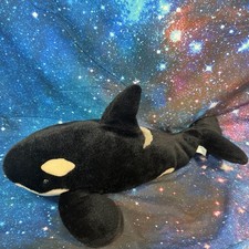 Vintage Sea World 18” Shamu Orca Killer Whale Plush Soft Toy