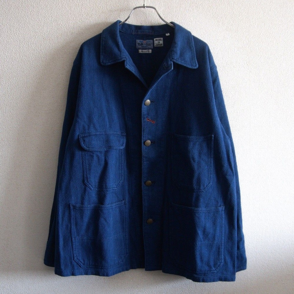 BLUE BLUE JAPAN Sashiko Coverall Jacket 2 Blue Blue Japan Indigo