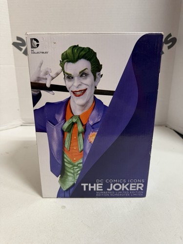 DC Collectibles DC Comics Icons The Joker Cold Cast Porcelain Statue Read Desc