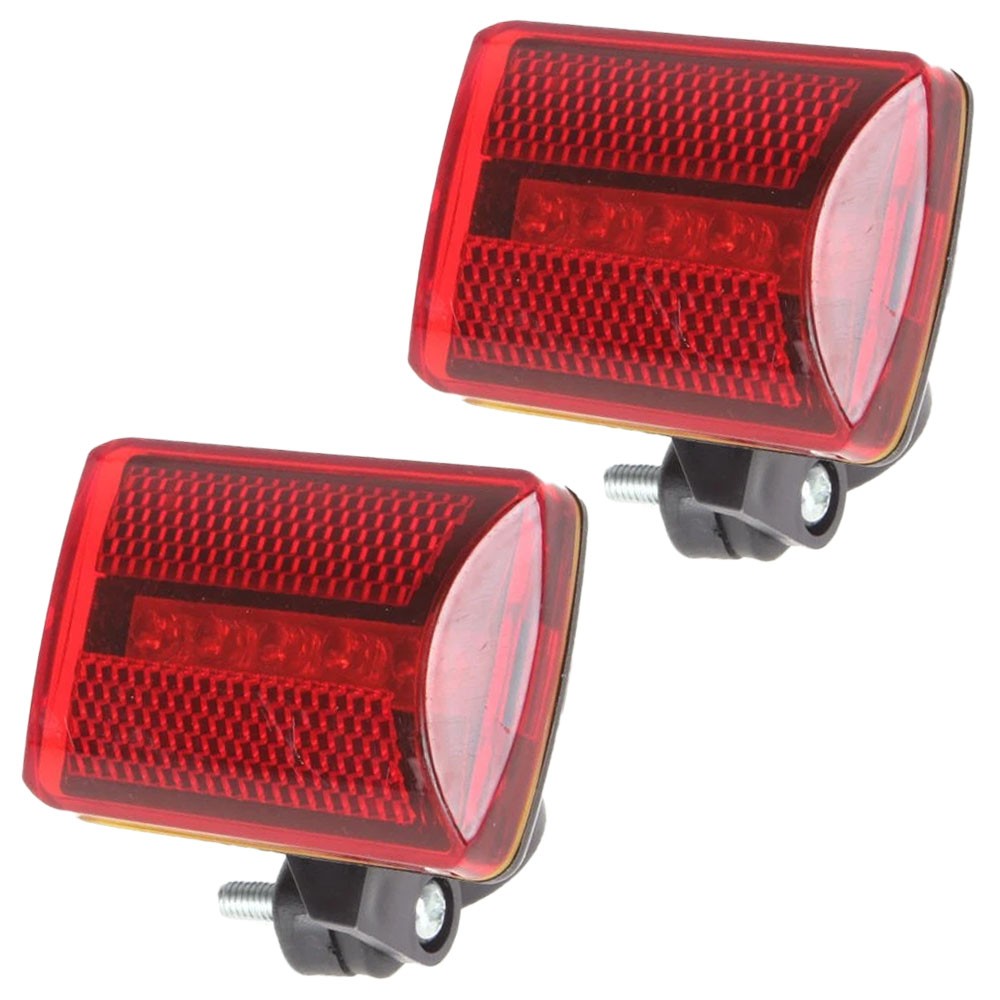 2Pc Red Bicycle Bike Rear Tail Light 5 LED Safety Flashing Mount 7 Lighting Mode