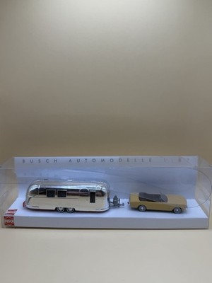 Top: Busch 47508 Ford Mustang Cabriolet mit Airstream Automodell 1:87 OVP!