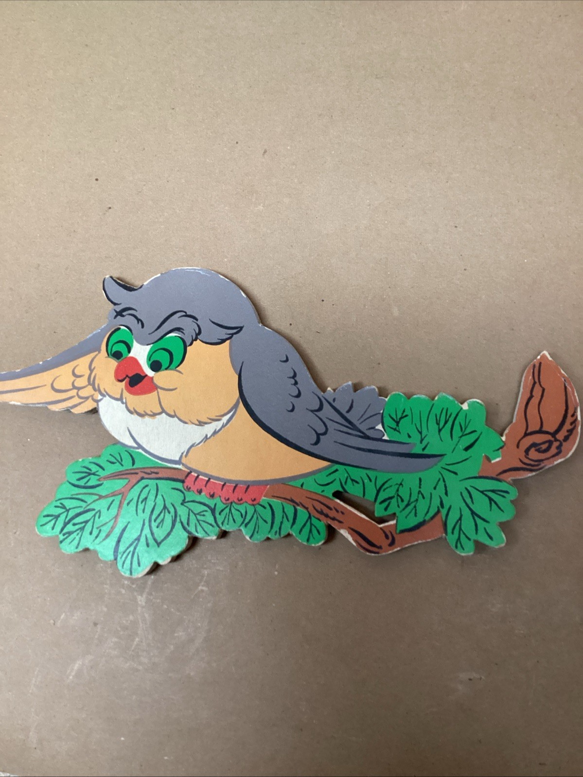 Vintage Disney Paper Lithograph Bambi & Friends 4 pc Set & Lamp Unique Lot