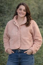 Zenana Fleece Sherpa Teddy Jacket Full Zip Pockets Women's Long Sleeve Size XL