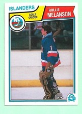(1) ROLLIE MELANSON 1983-84 O-PEE-CHEE # 12 ISLANDERS ROOKIE EX-MT CARD (M9557). rookie card picture