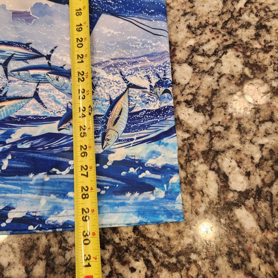 Camisa de manga larga Guy Harvey Big Blue Performance para hombre mediana Foto 4 de 4