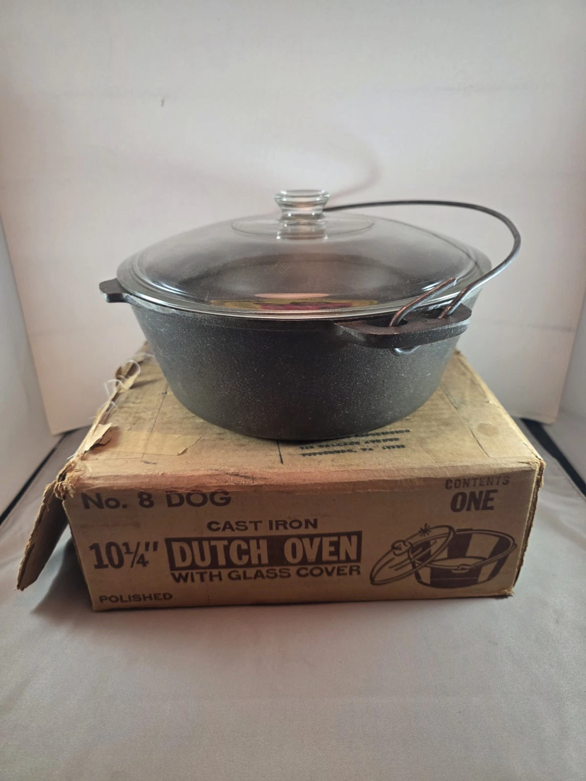 Birmingham Stove & Range BSR #8 Cast Iron Dutch Oven Original Box - NOS Rare