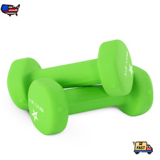 Yes4All Neoprene Dumbbell Hand Weight Set Pair Anti-Roll Hex 15 Colors