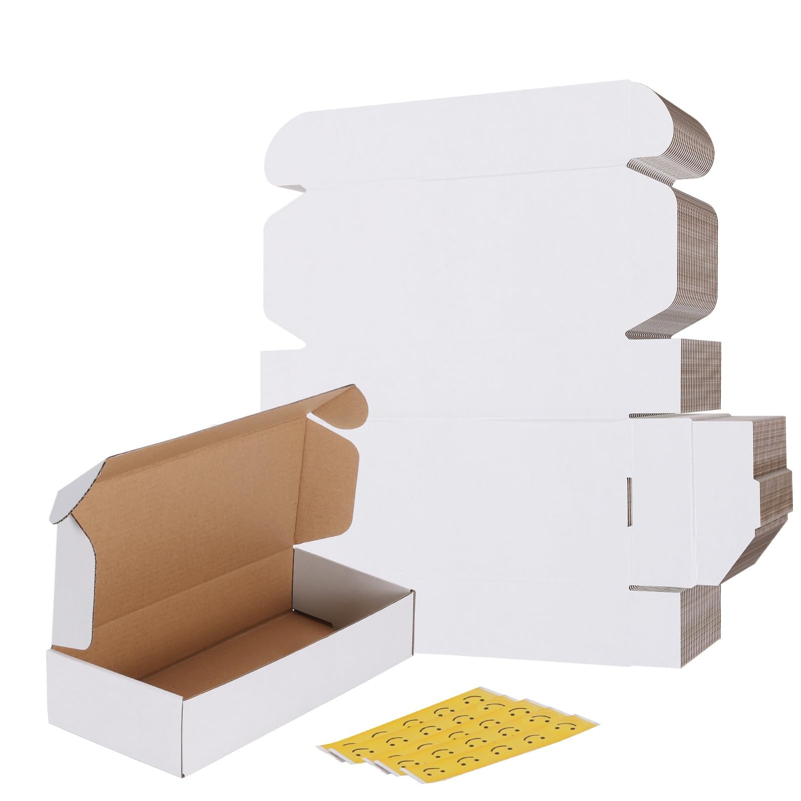 RLAVBL 12x4x2 Small Shipping Boxes Set of 25, White 12 x 4 x 2 inches,