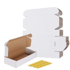 RLAVBL 12x4x2 Small Shipping Boxes Set of 25, White 12 x 4 x 2 inches,