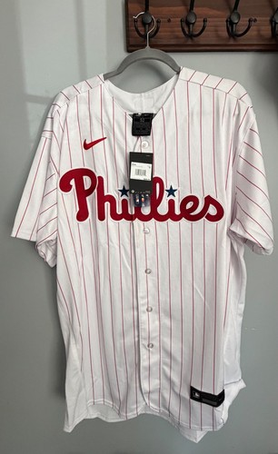 Philadelphia Phillies Jersey - white w/ pin stripes - Nike XL (52) New with Tags