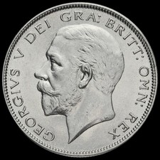 1928 George V Silver Half Crown, A/UNC