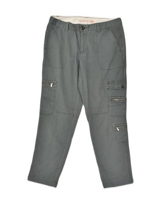 Dockers Damen schmale Cargohose US 8 Medium W32 L26 grau Baumwolle AD20