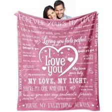 Valentine's Day Blanket Valentines Gifts for Men 50" X 60" My Lover - Pink