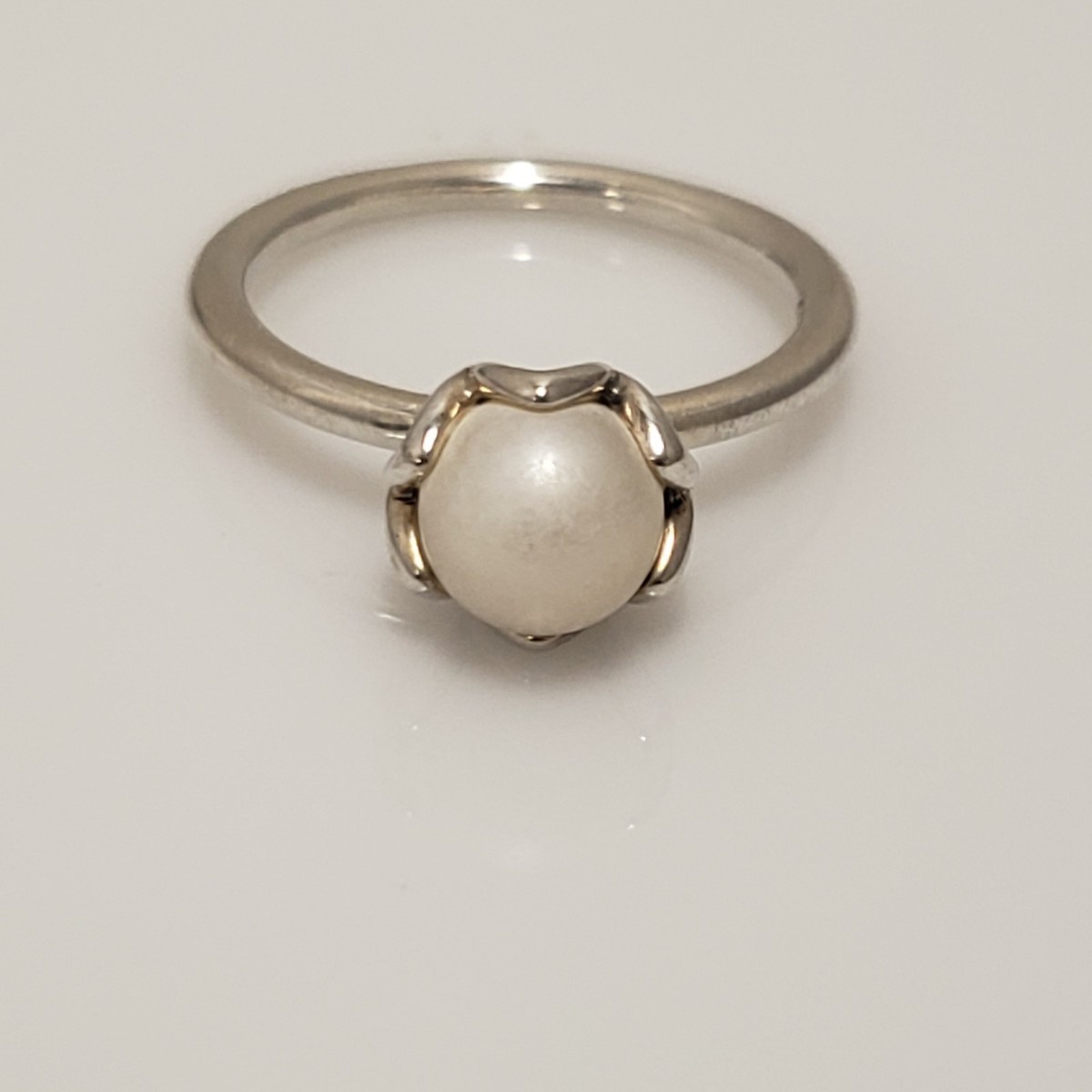 Pandora Sterling Cultured Elegance Freshwater Pearl Ring 190865 US