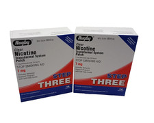 Rugby Nicotine Patch Step 3 7mg   2 Pack, 28 Total Clear Transdermal Patches