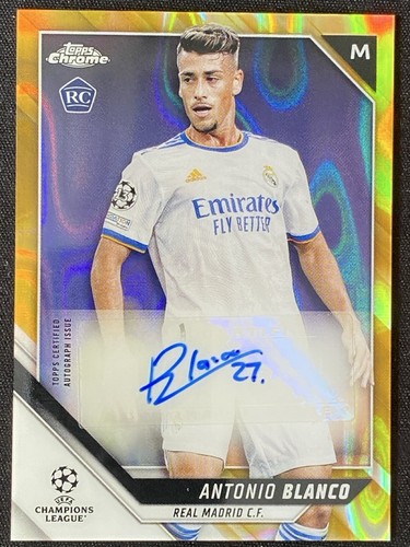 Antonio Blanco 2021-22 Topps Chrome UCL Gold Lava Refractor Auto RC #CA-AB