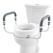 Toilettensitzerhöhung, 8,9 cm Höhe, erhöht, 136 kg, runde Toilette für Senioren