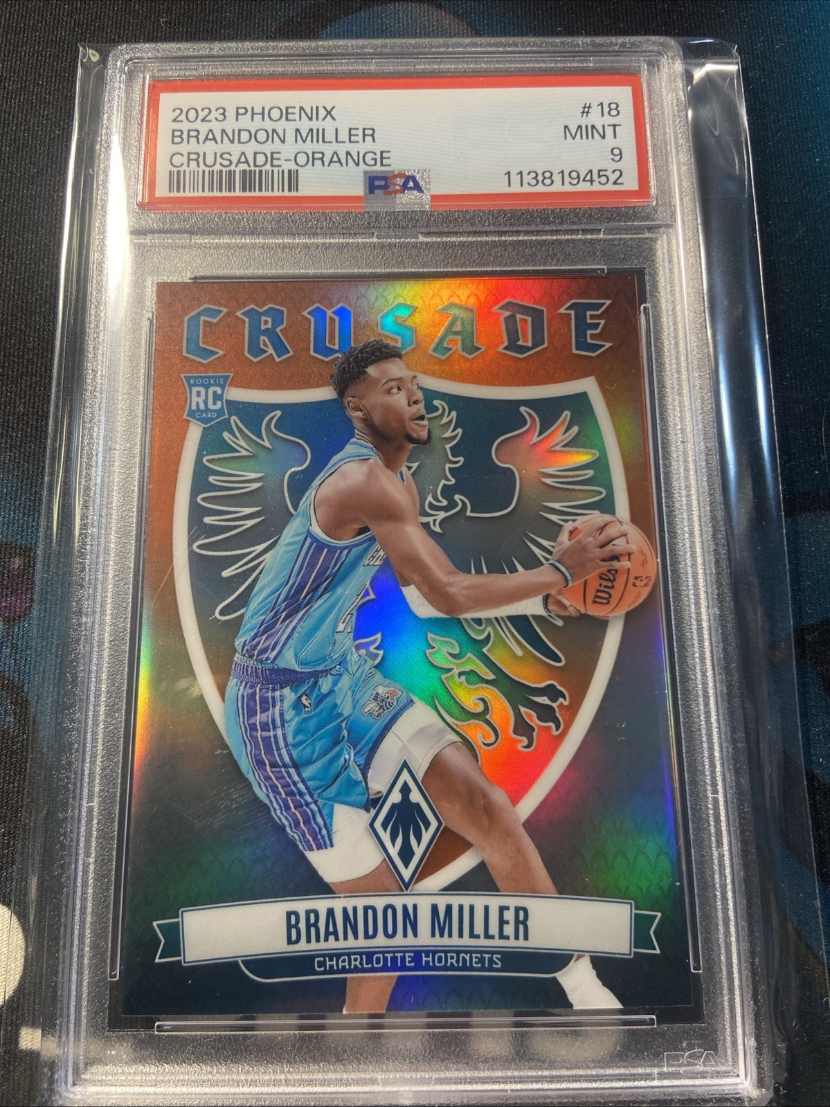 2023-24 Panini Phoenix Crusade Brandon Miller #18 Orange /49 (RC)