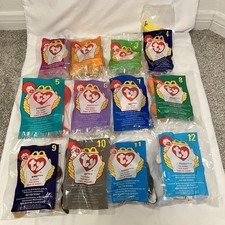 TY Teenie Beanie Babies 1998 Complete Set of 12 McDonalds Happy Meal SEALED