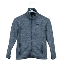 Patagonia Better Sweater Fleece Jacket Boys Size 10 Gray Full Zip