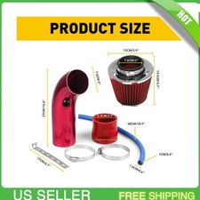 Cold Air Intake Filter Induction Kit Pipe Power Flow Hose System Accessories 3"