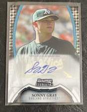 2011 Bowman Sterling  SONNY GRAY BLACK REFRACTOR AUTO RC  #d 4/25  RED SOX