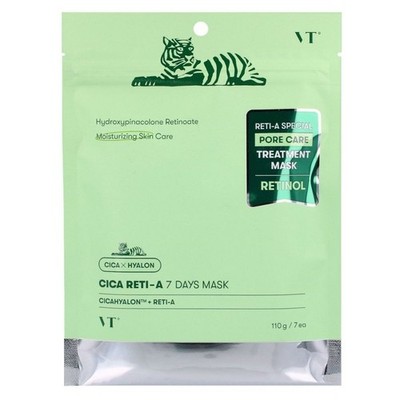 VT Cosmetics Cica Reta-A Retinol-Masken, 7 Stück