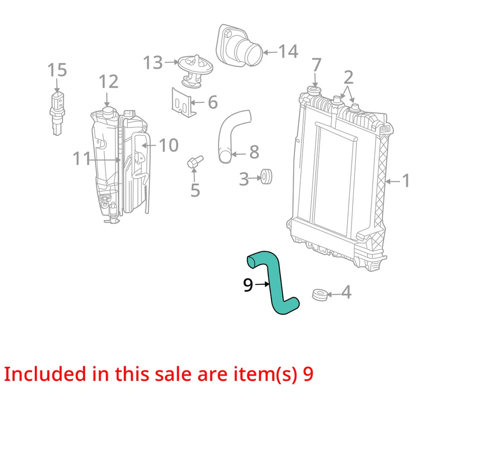 Manguera de salida del radiador Chrysler Aspen 55057017ab 2009 - nuevo fabricante de equipos originales 55057017ab Foto 2 de 3