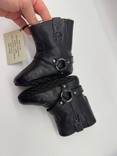 Frye Company Lamb Fur Lined Black Bootie Size Youth 2 Infant - Picture 3 of 11