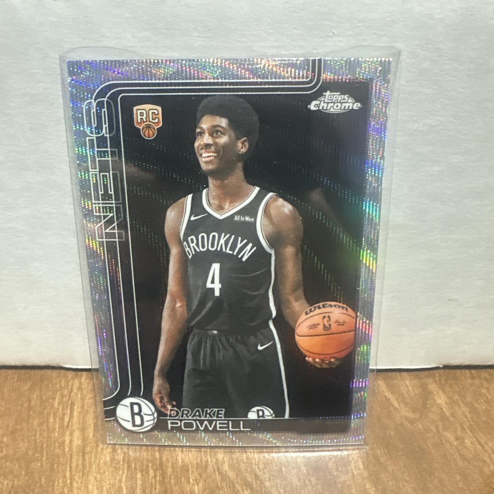 2025-26 Topps Chrome DRAKE POWELL Wave Refractor RC #272 Brooklyn Nets