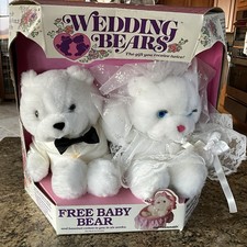 Commonwealth Wedding Bears Bride and Groom 1985 VTG NIB