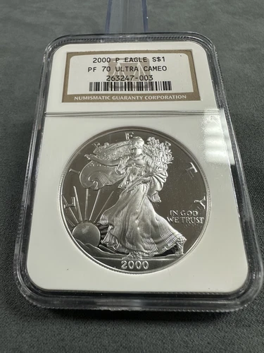 2000 P American Silver Eagle NGC PF70 Ultra Cameo 