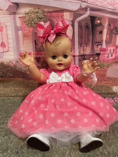VINTAGE AE HEAVY anni 50 vinile baby doll 20" capelli modellati grande dolce baby doll