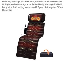Massage Mat, Detachable Neck Massager, Full Body Vibration Heating, Massage Pad