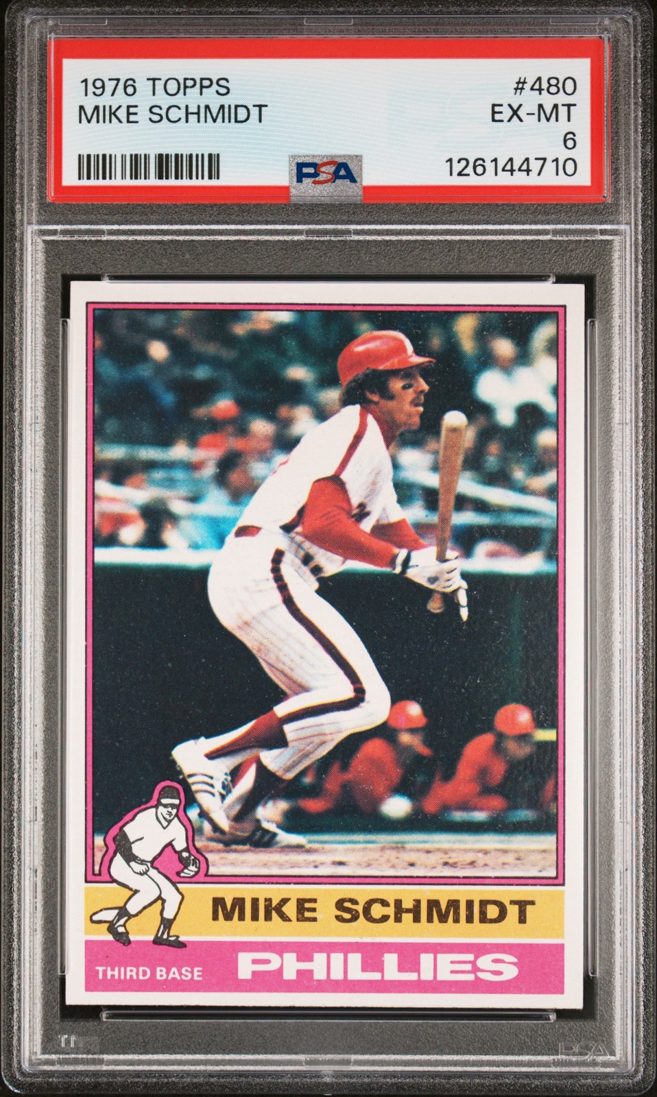 1976 TOPPS #480 MIKE SCHMIDT PSA 6