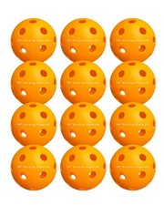 Warping Point Indoor Pickleball Balls, 12 Pack 26 Holes Orange PickleBalls, M...