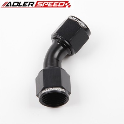 NEW 45 Degree -10AN 10AN Female to AN-10 FemaleFuel Fitting Adapter Black USA