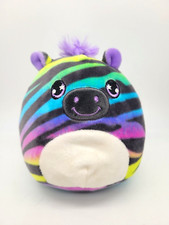 Squishmallow Rainbow Zebra 5 Purple Mohawk And Tail Super Soft cute