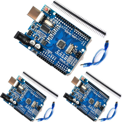 3pcs For Arduino UNO R3 Development Board ATmega328P ATMEGA16U2+ USB ...