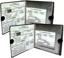 ESSENTIAL Car Auto Insurance Registration BLACK Document Wallet Holders 2 Pack