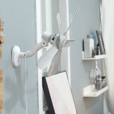Wall Fan And Wall -Mounted Dormitory Bed Without Punching Small Electric Fan