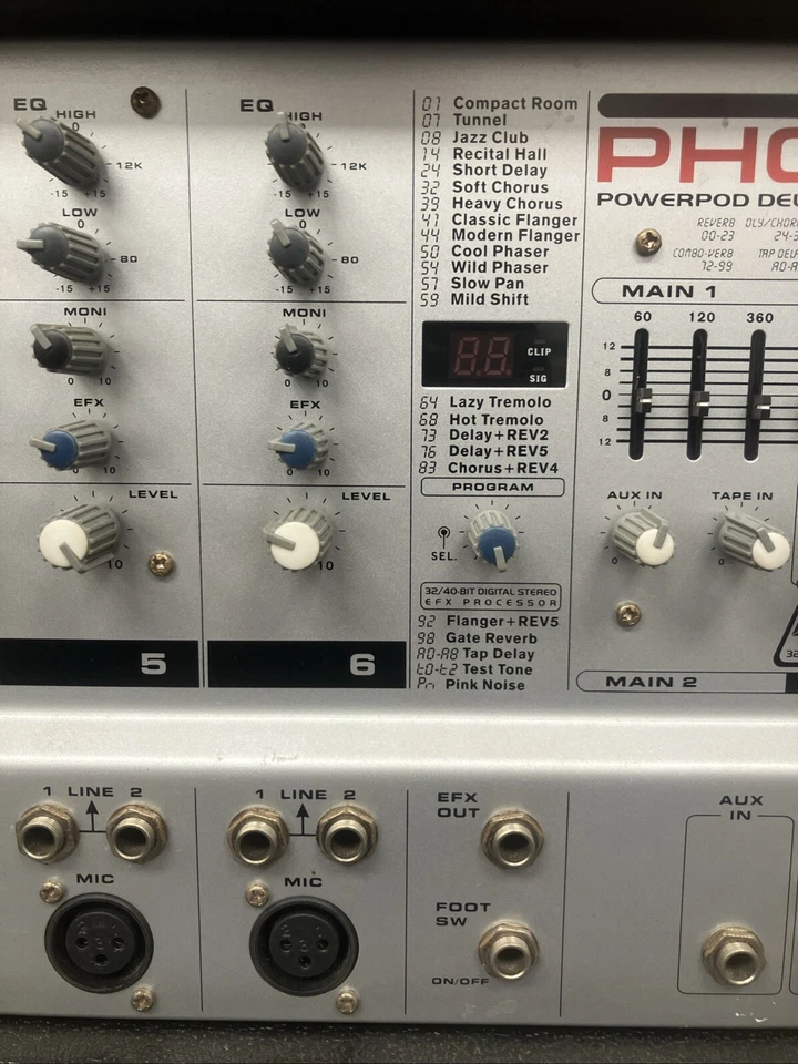 PHONIC 620 POWERPOD DELUXE 2X100W POWERED MIXER - Image 3 of 4
