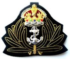 UK ROYAL NAVY CHAPLAIN OFFICER CAP HAT BADGE KING & QUEEN CROWN CP MADE QUALITY